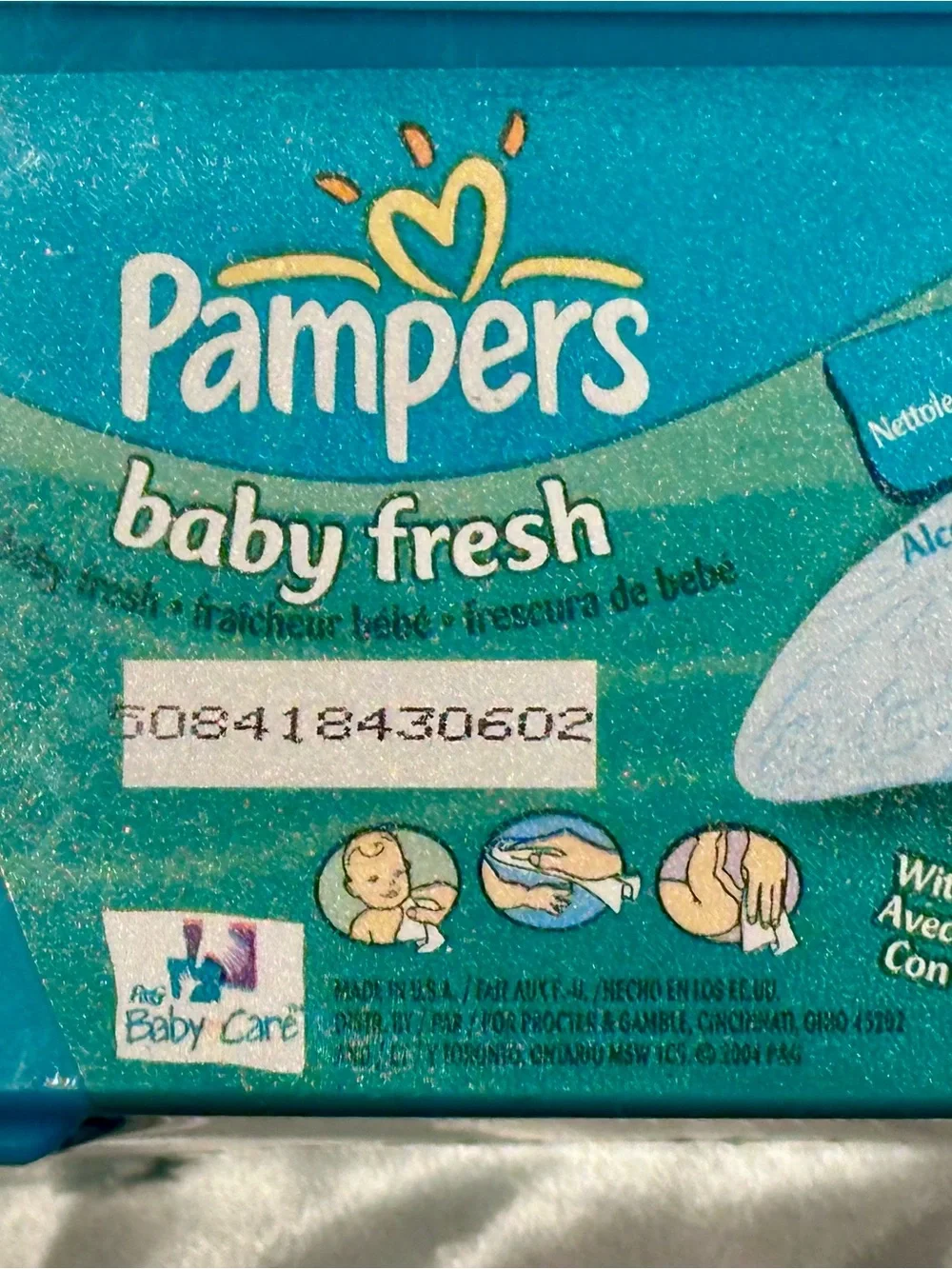 Pampers Soft Care 80 Wipes Pop -Up Plastic Container Box Brand New Sealed 2004